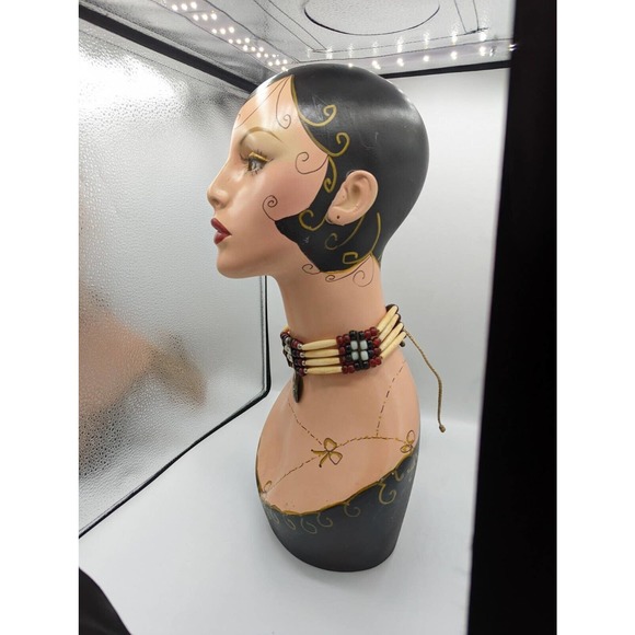 Vintage Native American Old Choker Turkey Bone/Leather horse Hair Traditional - Picture 2 of 12